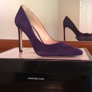Suede Nine West heels
